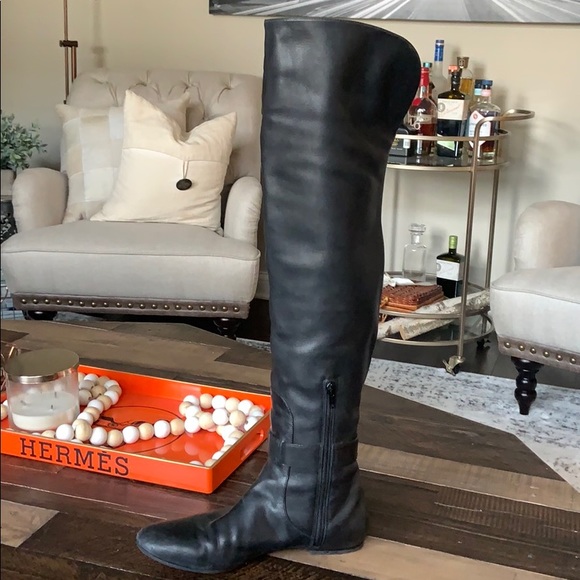 Cole Haan Over the knee Black Leather Boot (8.5) - Picture 1 of 6